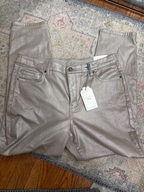 Tommy Bahama Metallic High Rise Ankle Jeans